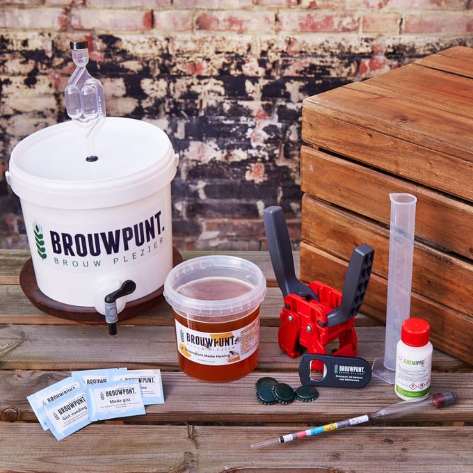 Starterspakket Mede Plus | Zelf Mede Maken | Mede pakket | Cadeautip man | Brouwpunt, het startpunt voor Mede makers
