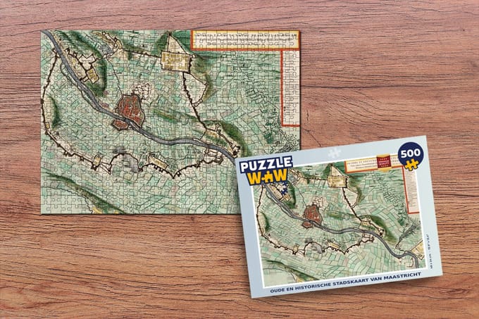 Puzzel Stadskaart - Maastricht - Kleuren - Legpuzzel - Puzzel 500 stukjes - Plattegrond