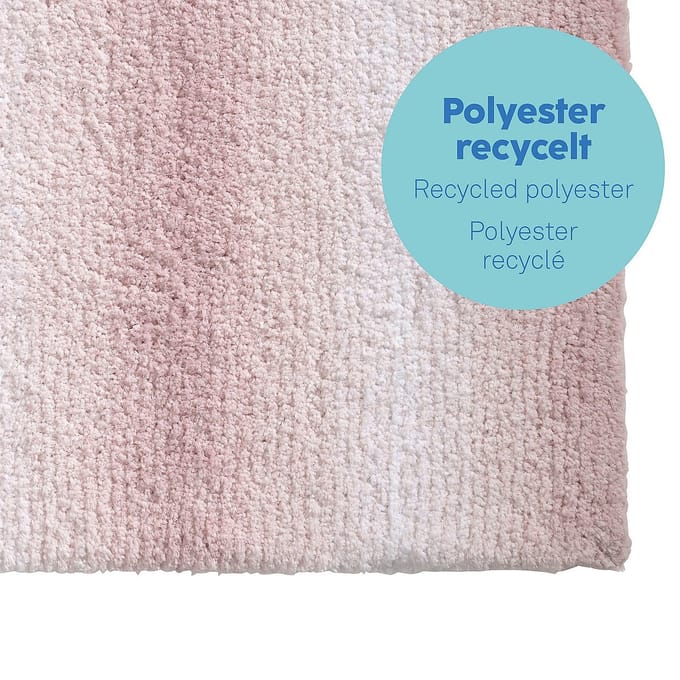 Badmat, 120 x 70 cm, Polyester, Oud Roze - Kela | Ombre