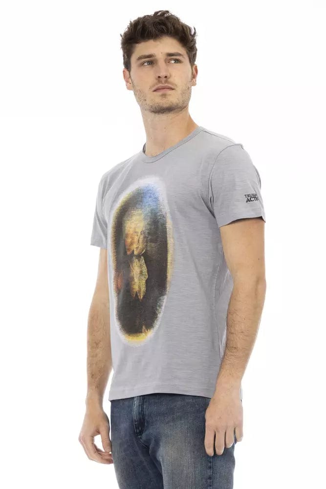 Trussardi Action Grijze Katoenen Heren T-Shirt