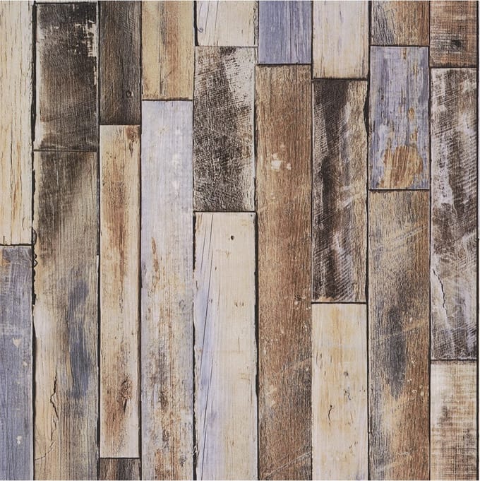 Behang 42504-20 Collage hout bruin/grijs