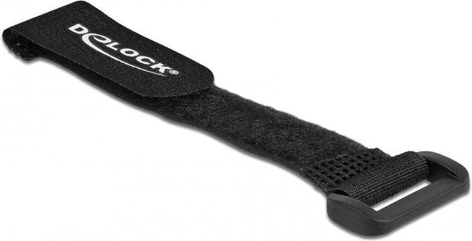 Delock Klittenband kabelbinder (l x b) 280 mm x 38 mm Zwart 3 stuk(s)