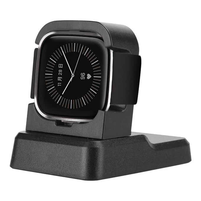Desktop Dock Station Horloge Oplader USB Oplaadkabel Standaard voor FITBIT versa2 Smartwatch black