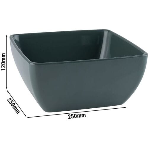 GGM Gastro (6 Stück) Schale - PURE - Melamin - 3,8 Liter - eckig - Grün