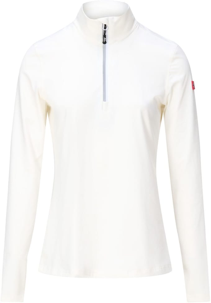 Nordberg dames ski pully - Skien - wit - korte rits - skipully - maat L