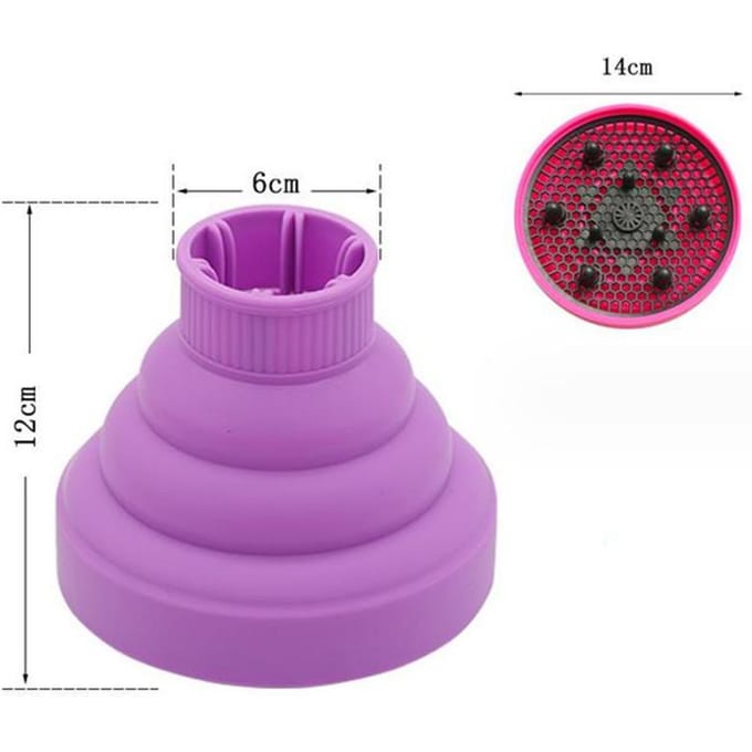 Salon Tool Zwart Roze Universele Siliconen Föhn Diffuser Cover Verstelbare Temperatuurbestendige Dispersie Drogende Föhn pink