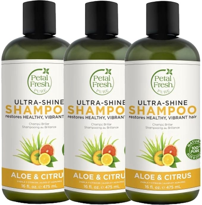 Petal Fresh - ultra-shine Aloe & Citrus Unisex Shampoo 475ml - 3 pak