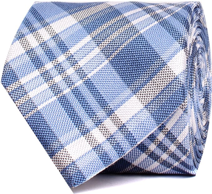 TRESANTI | EVELINIO | Zijden stropdas klassieke ruit | Navy