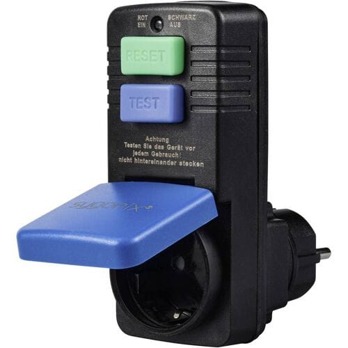 Sygonix SY-5732396 PRCD-tussenstekker 230 V/AC Zwart IP54