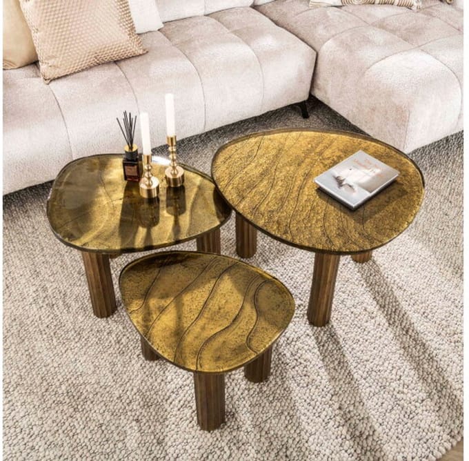 Salontafel S Eclips - Goud antiek finish