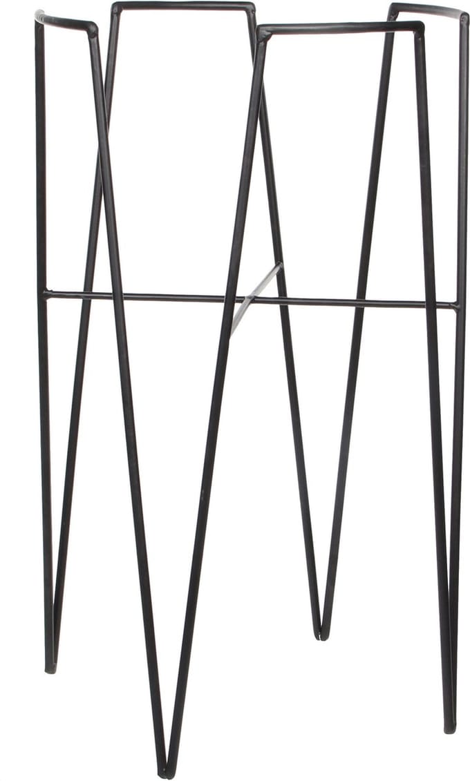 Mica Decorations Blom Plantenstandaard - L30 x B30 x H50 cm - Metaal - Zwart