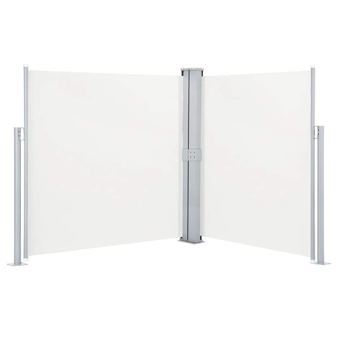 vidaXL - Windscherm - uittrekbaar - 140x600 - cm - crème