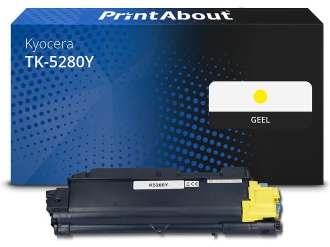 PrintAbout huismerk Toner TK-5280Y Geel Geschikt voor Kyocera