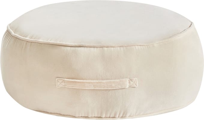 YULLE - Poef - Lichtbeige - Fluweel
