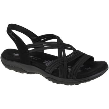 Skechers Reggae Slim - Simply Stretch Dames Sandalen - Black - Maat 36