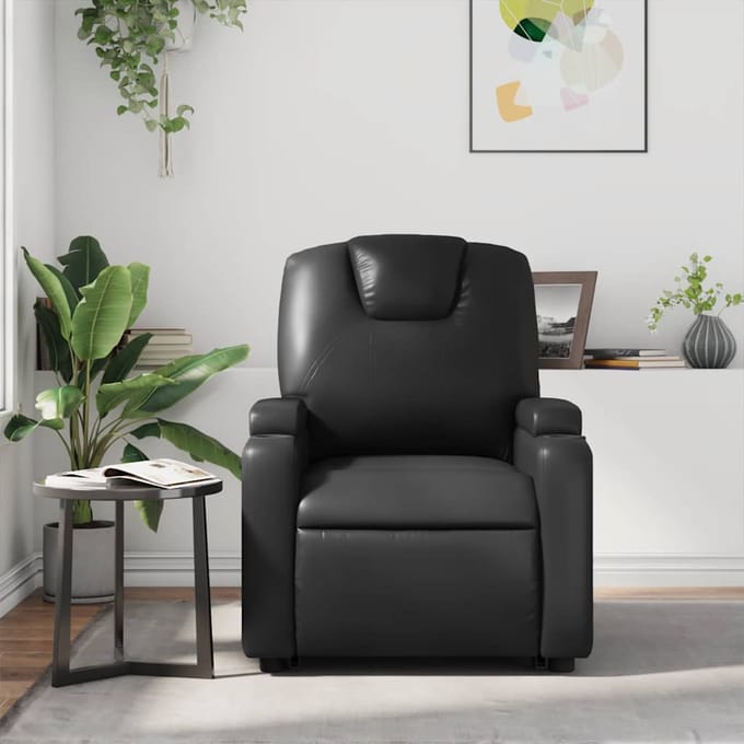 vidaXL - Relaxfauteuil - Zwart - Kunstleer