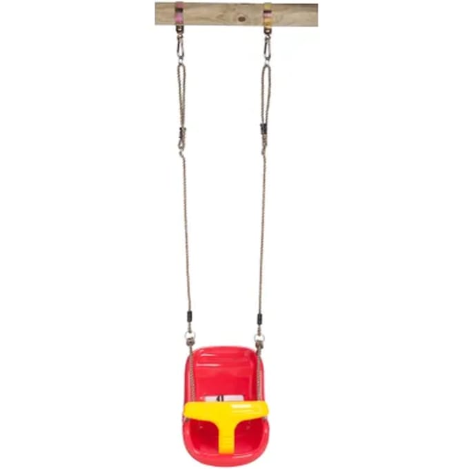 Swing King schommelzitje Baby deLuxe rood/geel -