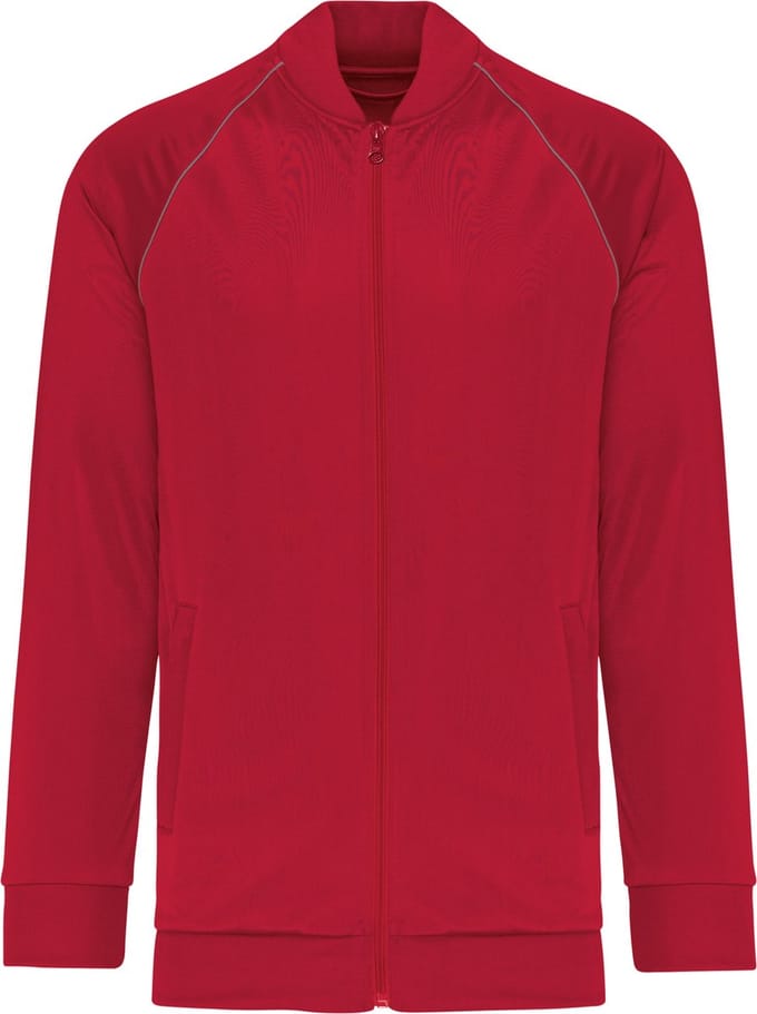 PROACT® Unisex trainingsjas met rits en biesje PA384 - Sporty Red - M