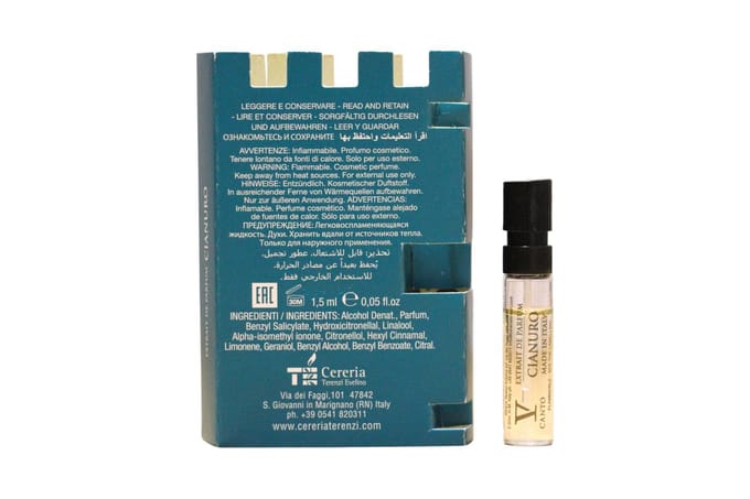 V Canto, Cianuro, Extrait De Parfum, Unisexe, 1,5 ml *Fiole