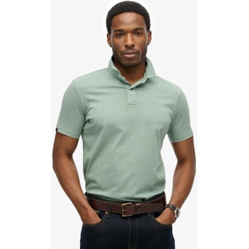 Superdry Essential Jersey Polo Lichtblauw Grootte: S