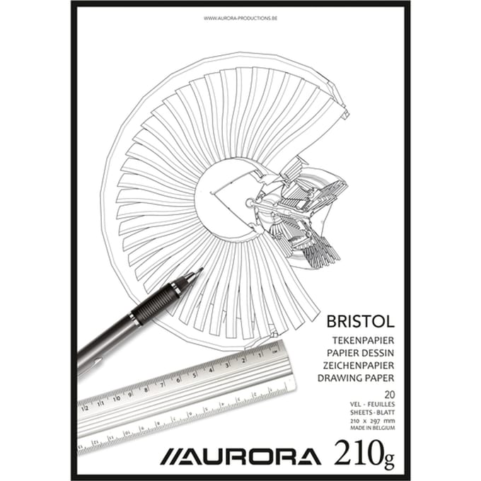 Aurora Tekenblok - Bristol - Glad Tekenpapier - A4 - 210g - 20 vel