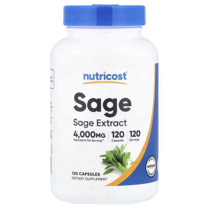 Nutricost, Sauge, 120 Capsules (400mg par capsule)