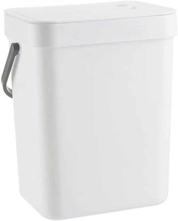 Keuken Compostbak - Afvalbak Deksel - Keuken Afval - Handige Flip-Top - 3 Liter - Wit