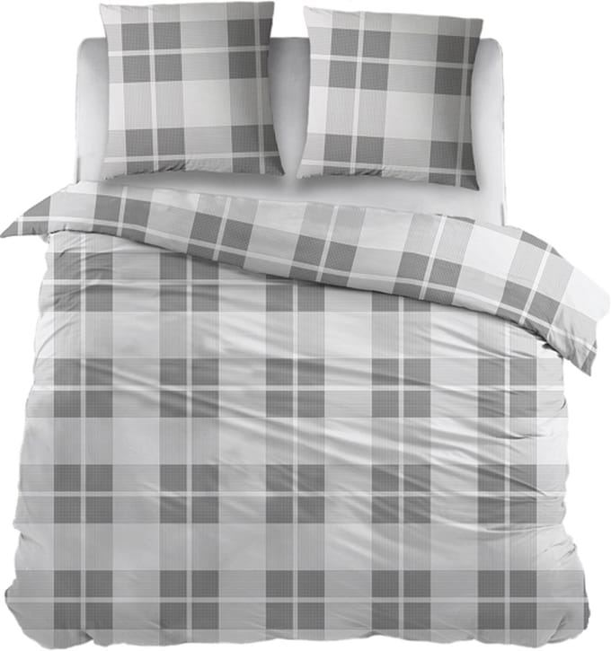 Snoozing Ava Dekbedovertrek - Extra breed - 260x200/220 cm - Grijs