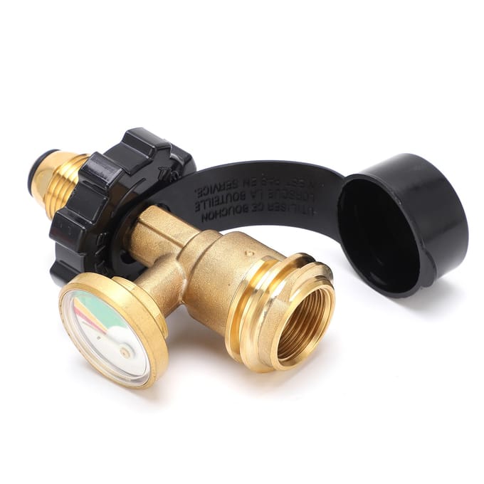 Adaptateur Réservoir Propane Filetage Standard Américain POL Adaptateur Manomètre Lumineux Convertisseur Réservoir Gaz