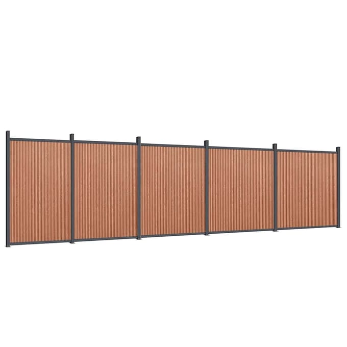 vidaXL - Schuttingpaneel - 872x186 - cm - HKC - bruin