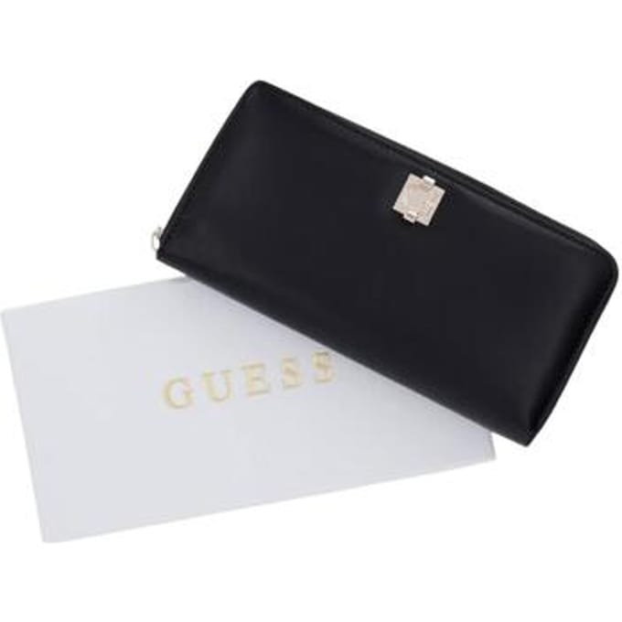 GUESS portemonnee Audrey Logo SLG Zip Around Wallet Black zwart