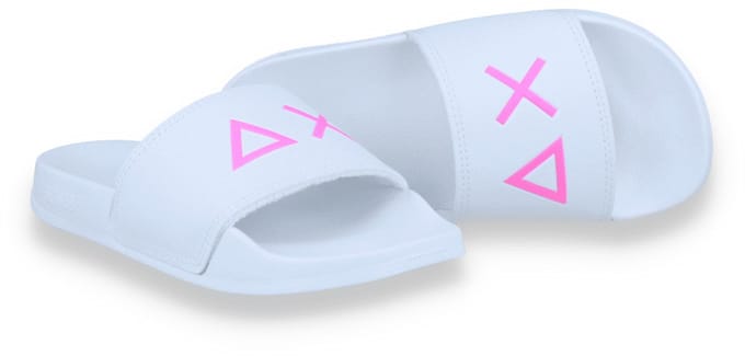 Sun 68 Meisjes Badslipper Girl's Slippers Logo Bianco | Wit | Maat: 30