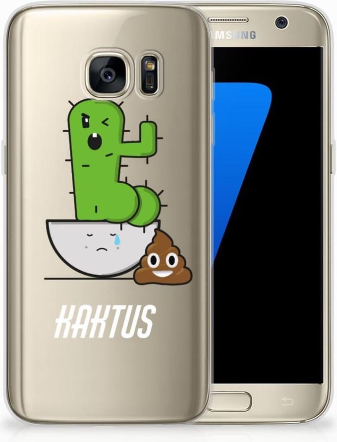 Samsung Galaxy S7 Telefoonhoesje met Naam Cactus Poo