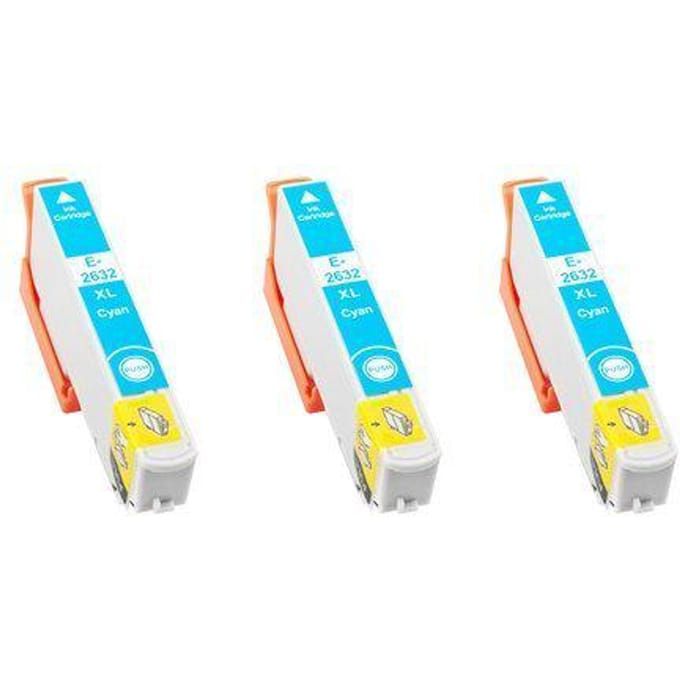 Epson compatible T2632 (T26XL) inktcartridge cyaan, 3 pak