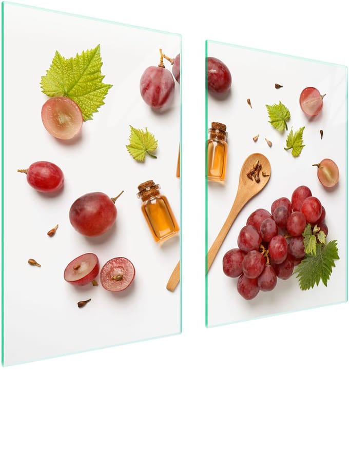 TMK ArtDeko - Snijplank - 65x52 cm - Ovaal - Glas - Fruitdesign