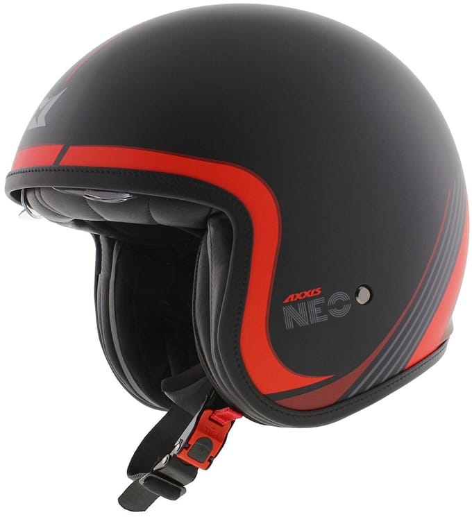 Axxis Jethelm Hornet S SV Neo mat zwart rood
