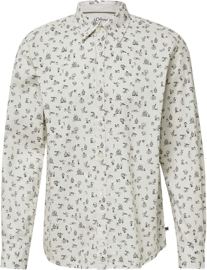 s.Oliver - male - Regular fit: shirt met Peanuts® motief