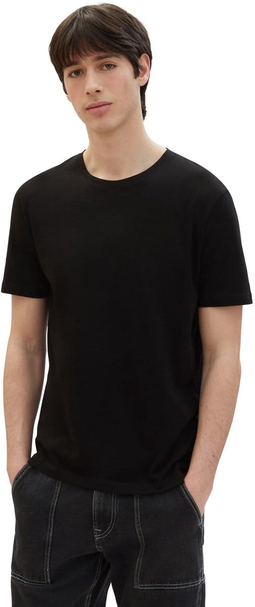 Tom Tailor Denim - Katoenen T-shirts in een 3-pack - Maat M - Black
