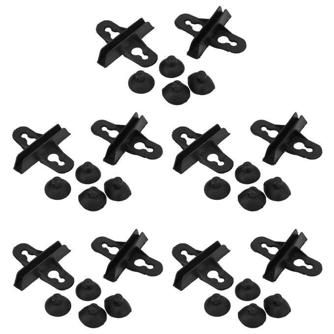 10 Pièces Aquarium Ventouse en Plastique Clip Durable Support de Feuille Séparatrice d'Aquarium pour Aquariums black