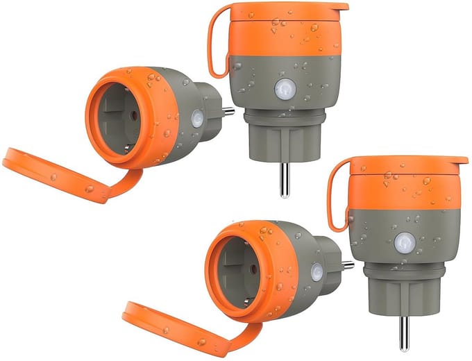 Buiten Slimme Stopcontact 16A - Compatibel met Alexa & Google Home - 4-Pack