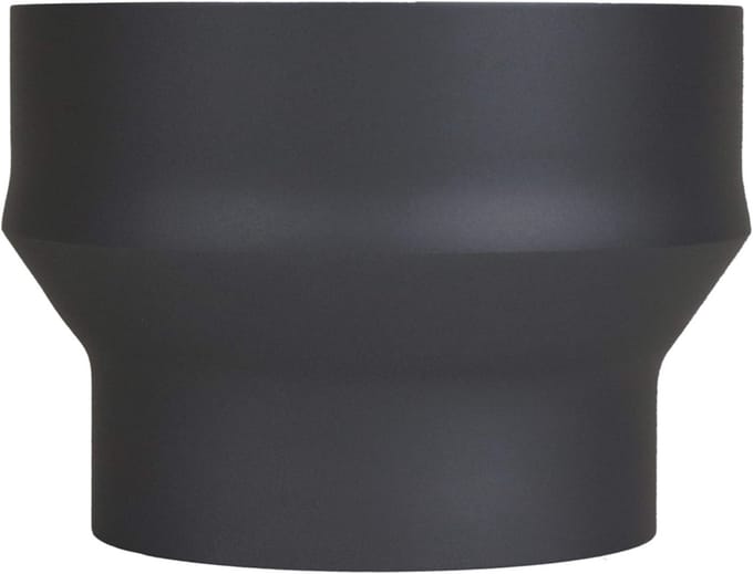 Kachelpijp uitbreiding Ø 150 mm tot Ø 200 mm - Zwart metallic