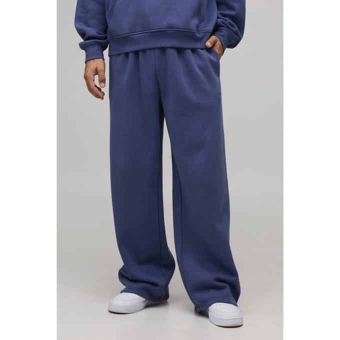 Essential Wide Leg Jogger | Indigo | Size Small