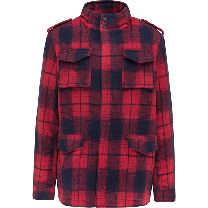 Mo Geruite jas Heren rood marine