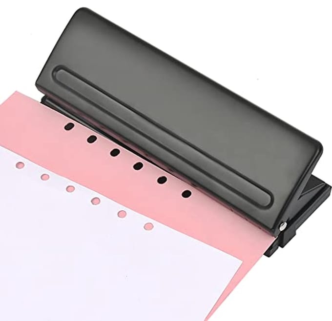 Metalen Perforator voor A4, A5 en A6 - Verstelbare Papierperforator voor School en Kantoor