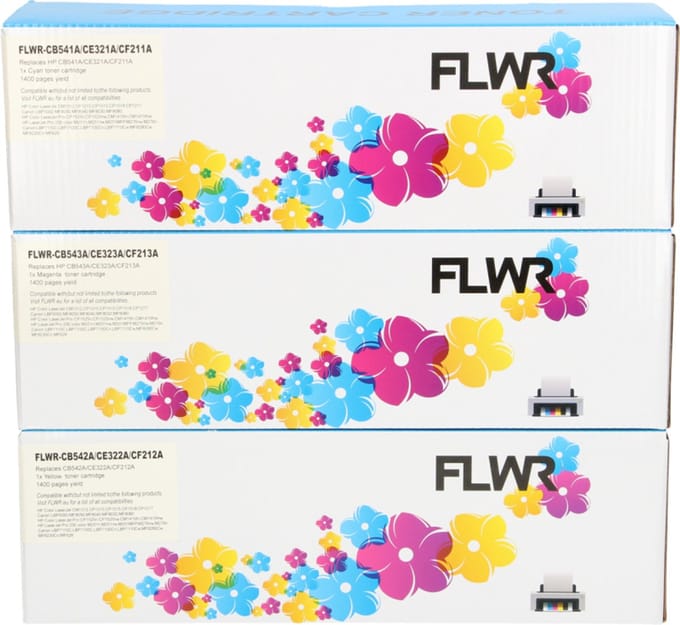 FLWR - Toners / 131A / 3-pack CMY kleur - Geschikt voor HP