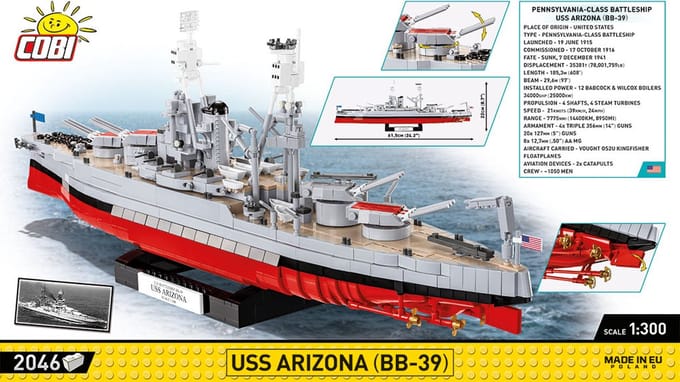 COBI 4843 Battleship USS Arizona