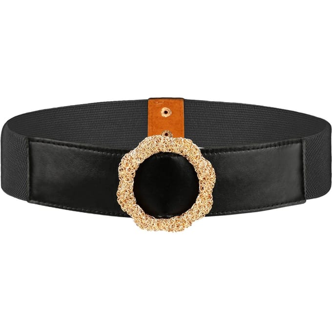 Dames Elastische Tailleband Brede Tailleband Verstelbare Tailleband zwart
