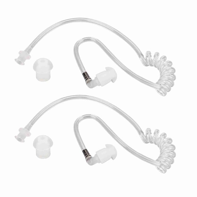 Tube acoustique de remplacement, confortable, amovible, transparent, pour Motorola Two white