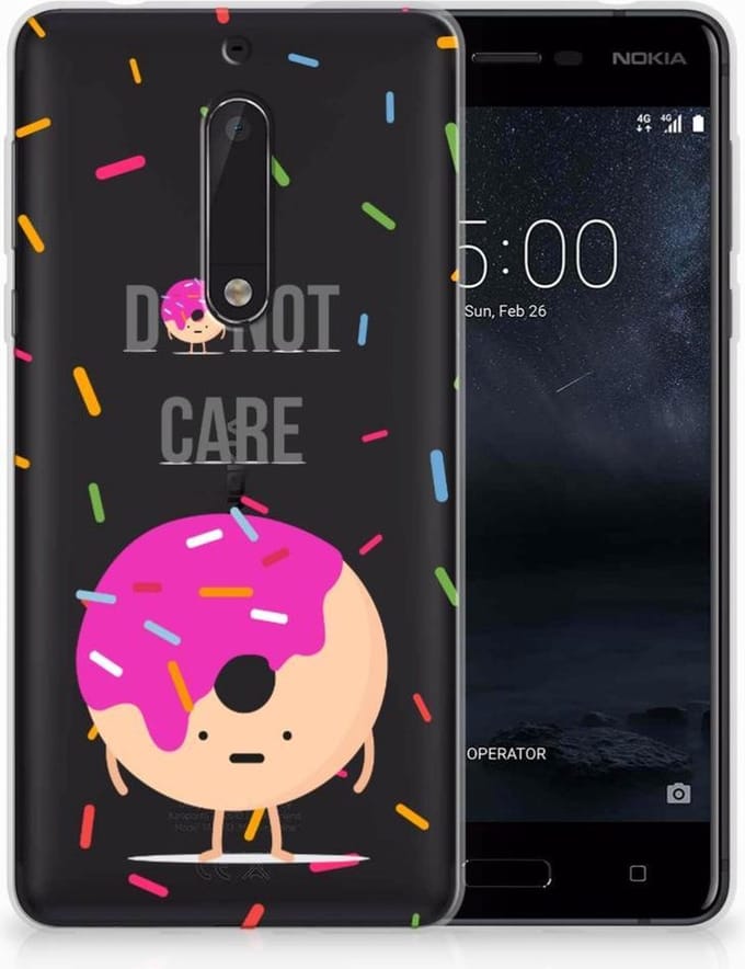 Nokia 5 Siliconen Case Donut Roze