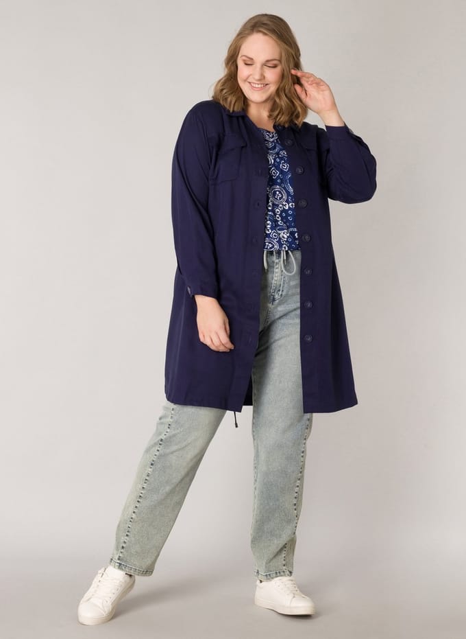 YESTA Hadice Tops - Deep Blue - maat X-0(44)